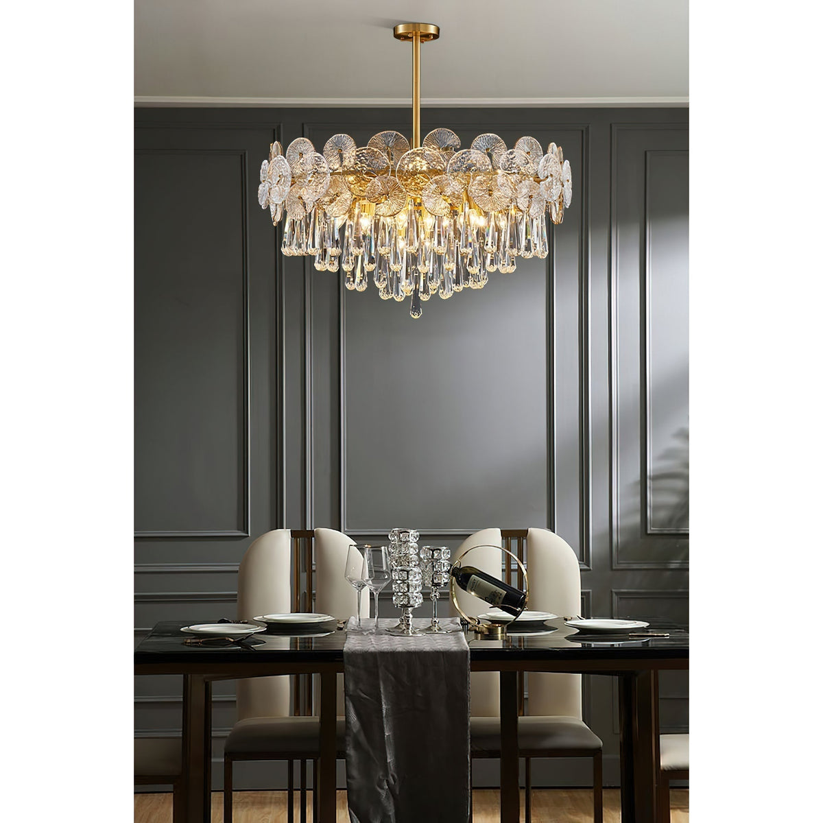 Caeluvyo lámpara de araña postmoderna de lujo con elegancia y decoración de cristal