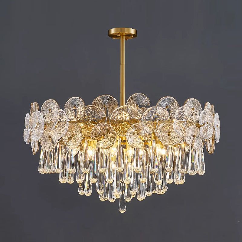 Caeluvyo lámpara de araña postmoderna de lujo con elegancia y decoración de cristal