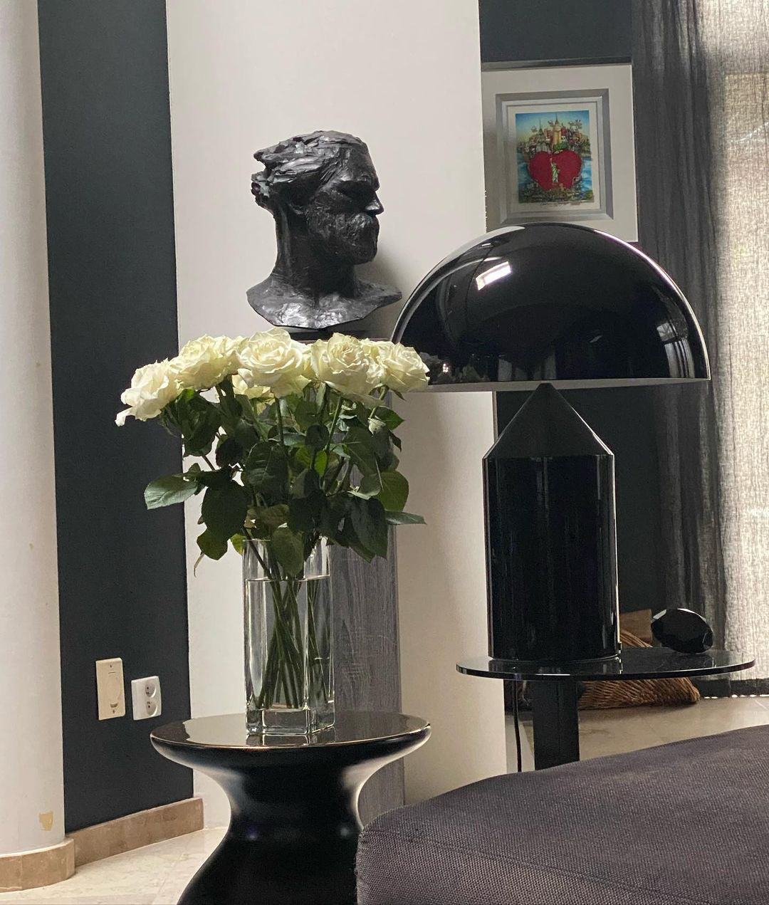 Selisina lámpara de mesa industrial minimalista
