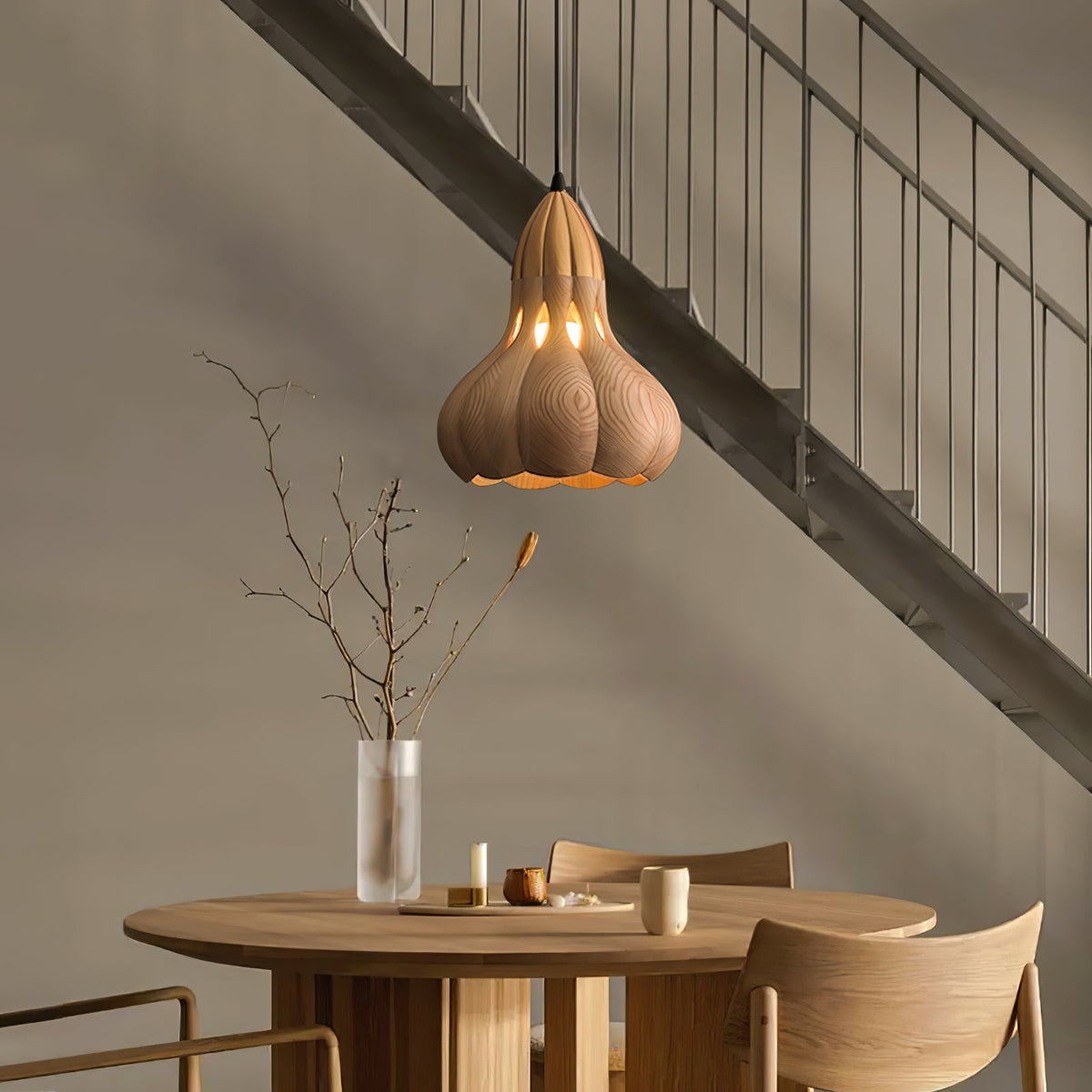 Arraeion lámpara colgante Individual Creatividad de madera