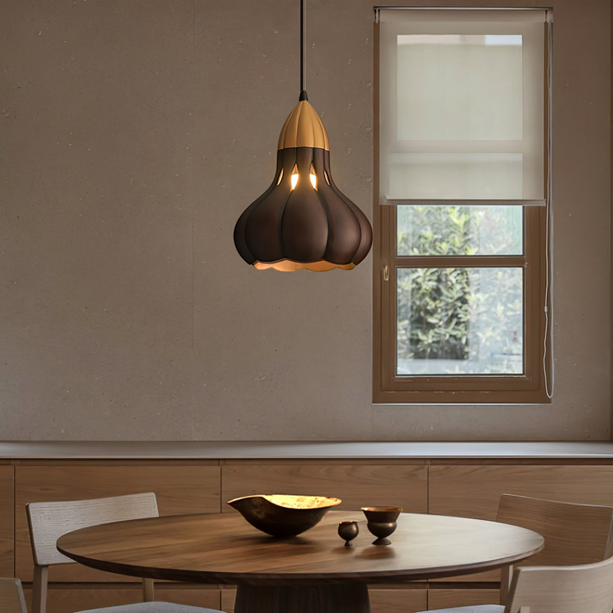 Arraeion lámpara colgante Individual Creatividad de madera