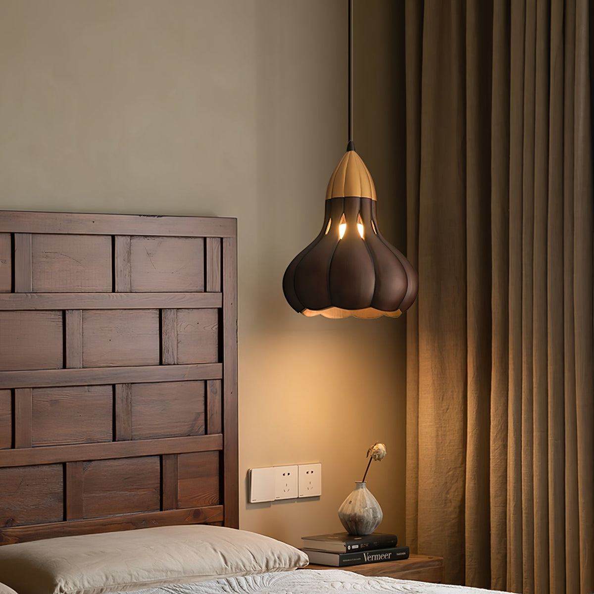 Arraeion lámpara colgante Individual Creatividad de madera