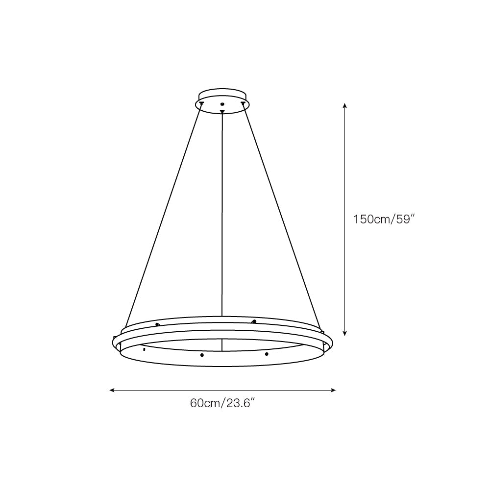 Himinuvyo lámpara de araña moderna minimalista con LED