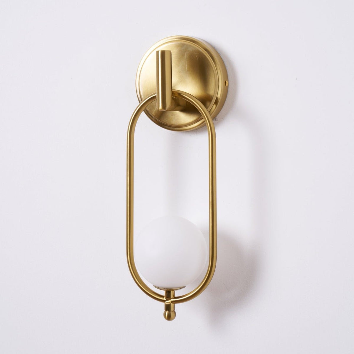 Cumirisra aplique de pared moderno minimalista de latón con pantalla de vidrio