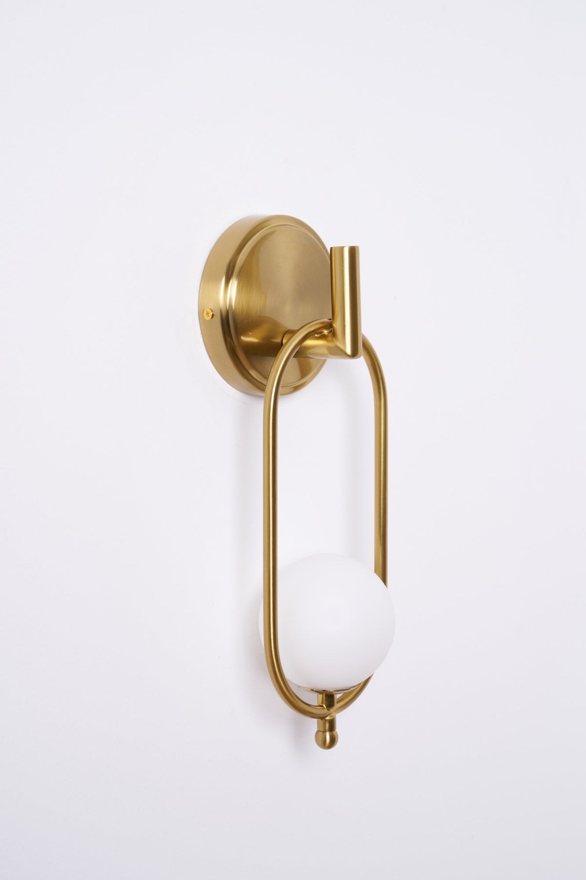 Cumirisra aplique de pared moderno minimalista de latón con pantalla de vidrio