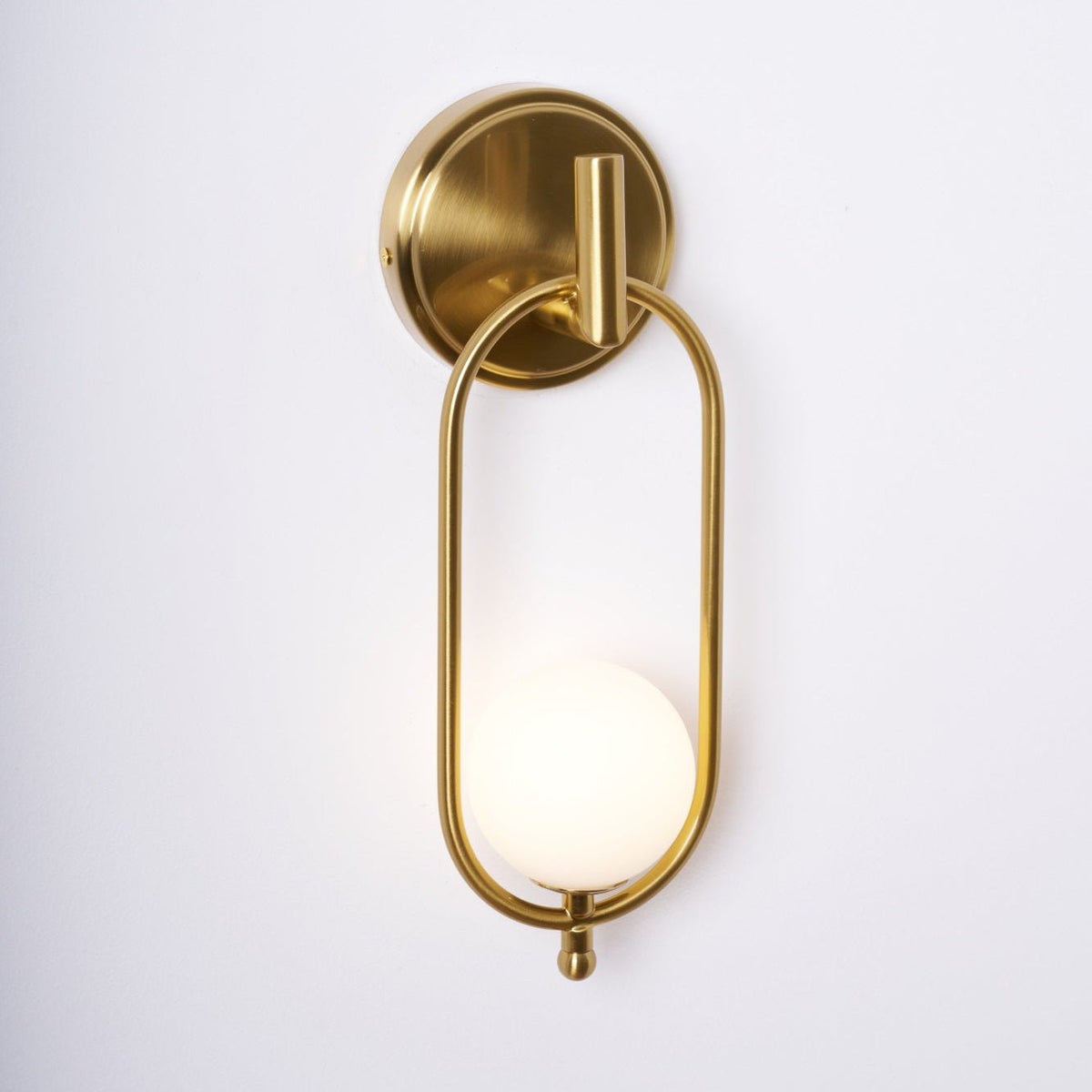 Cumirisra aplique de pared moderno minimalista de latón con pantalla de vidrio