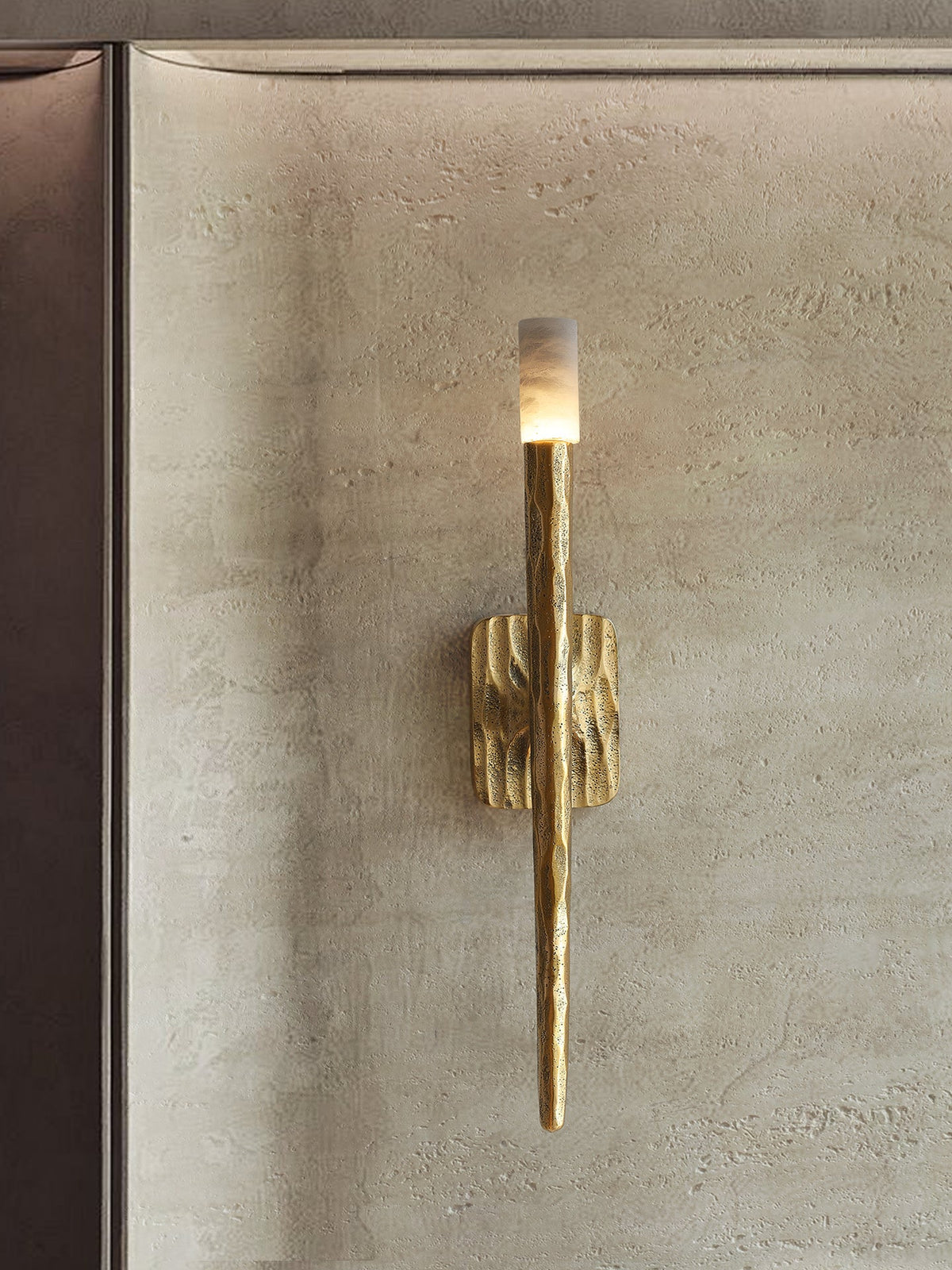 Julius aplique de pared alabastro cilíndrico minimalista