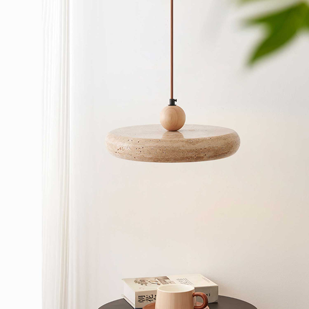 Noraraine lámpara colgante minimalista de travertino