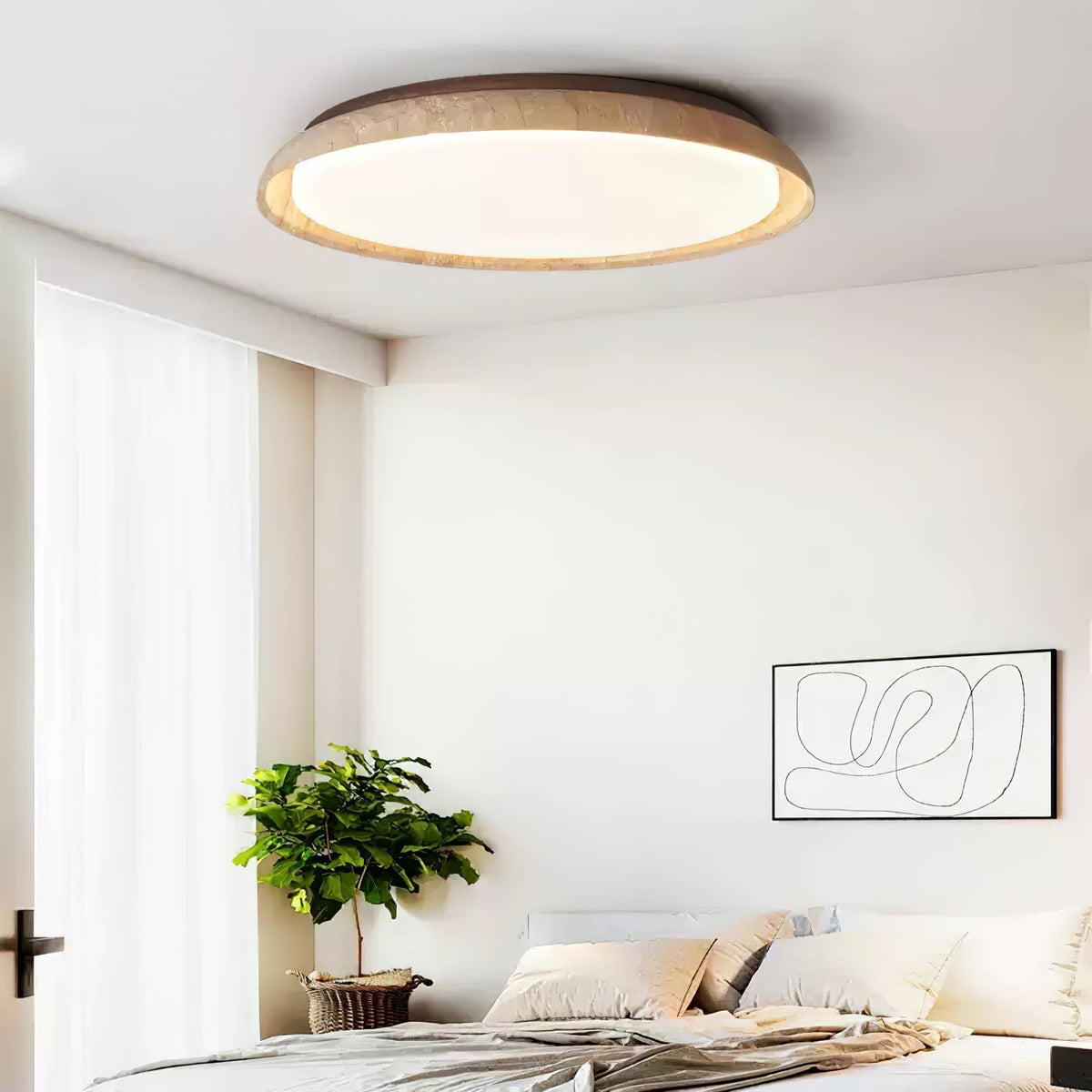 Elvinila Luz de Techo Minimalista de Travertino