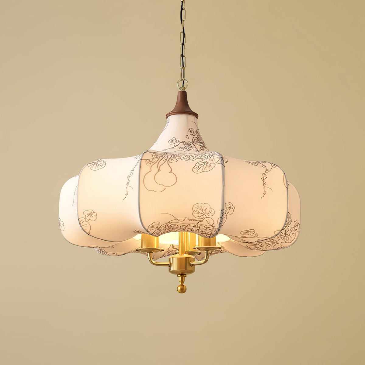 Jorath lámpara colgante de tejido y madera