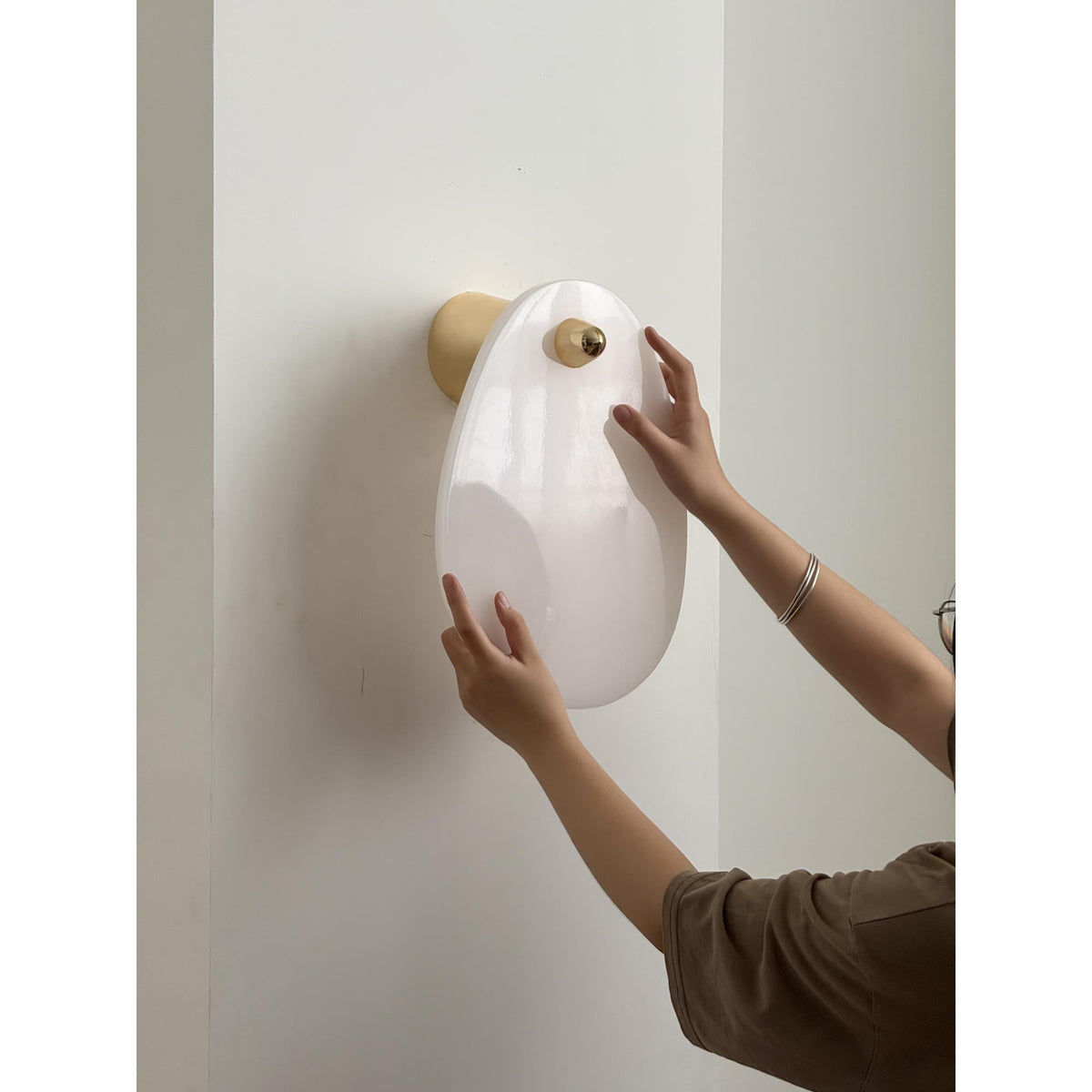 Norduvys aplique de pared moderno de mármol y metal lujoso
