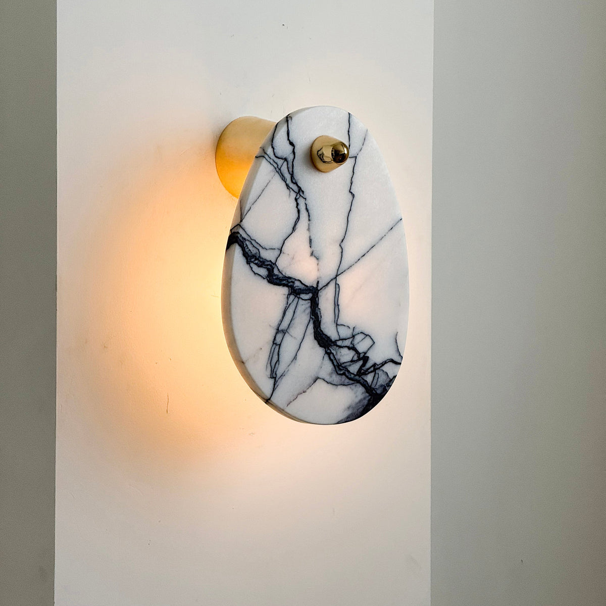 Norduvys aplique de pared moderno de mármol y metal lujoso