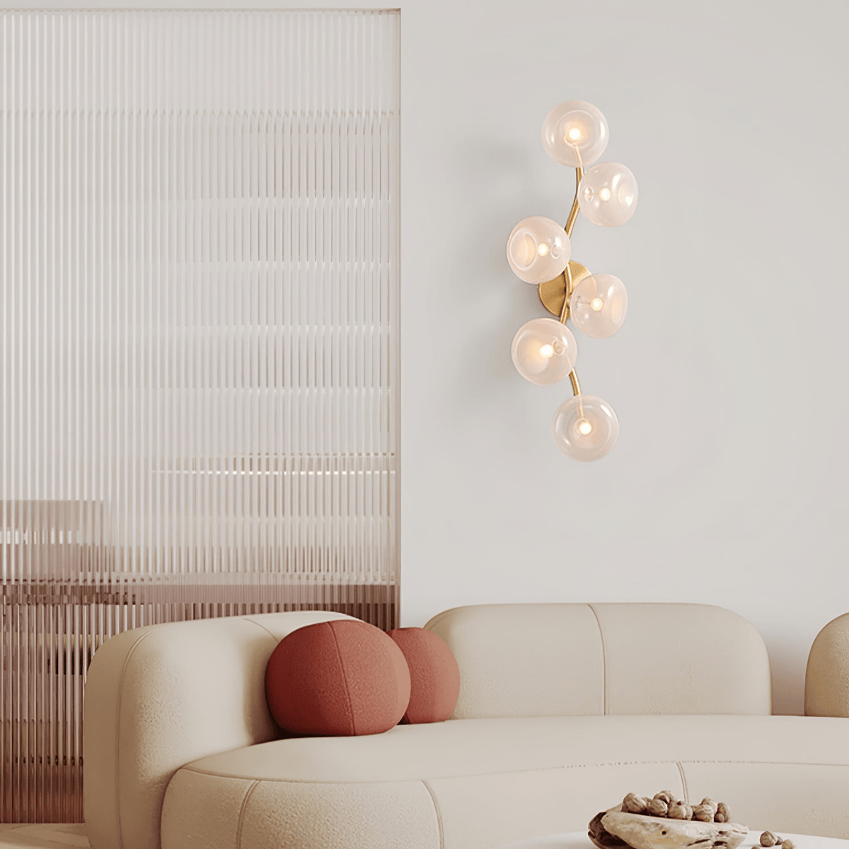 Velarina aplique de pared vidrio Metal