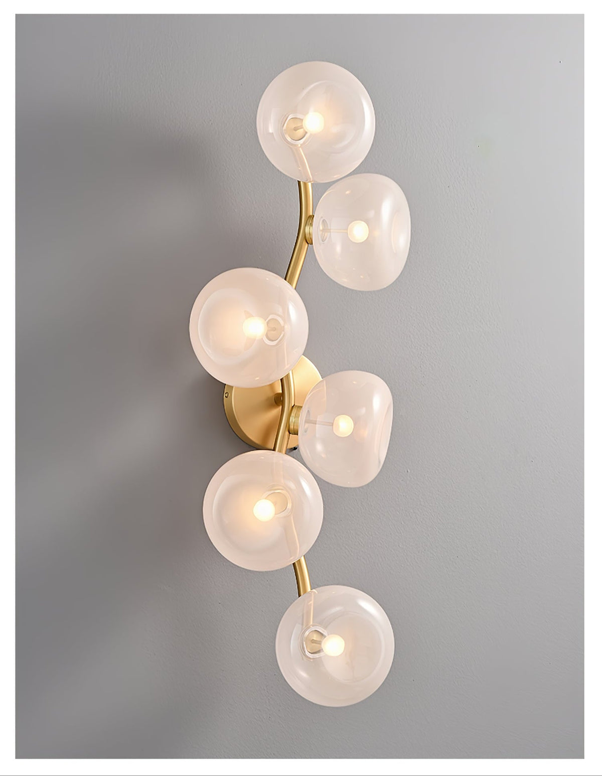 Velarina aplique de pared vidrio Metal