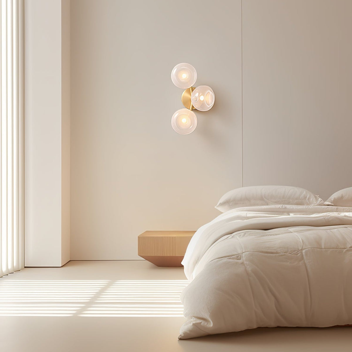 Velarina aplique de pared vidrio Metal