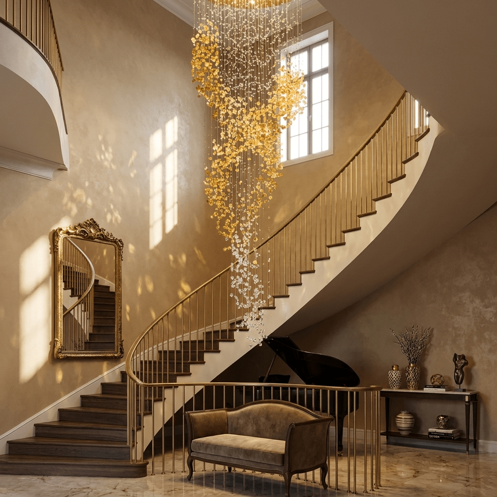 Riverira Torrent Cascade lámpara de araña
