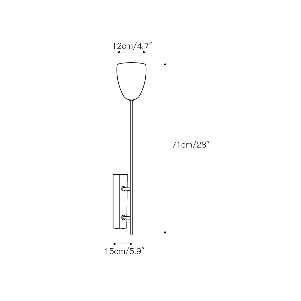 Kvennuvyo aplique de pared moderno minimalista de madera de nogal y metal