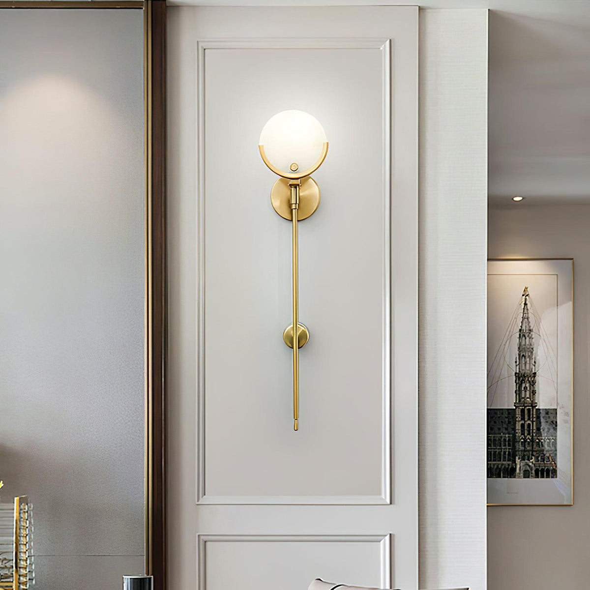 Aminex aplique de pared esfera alabastro