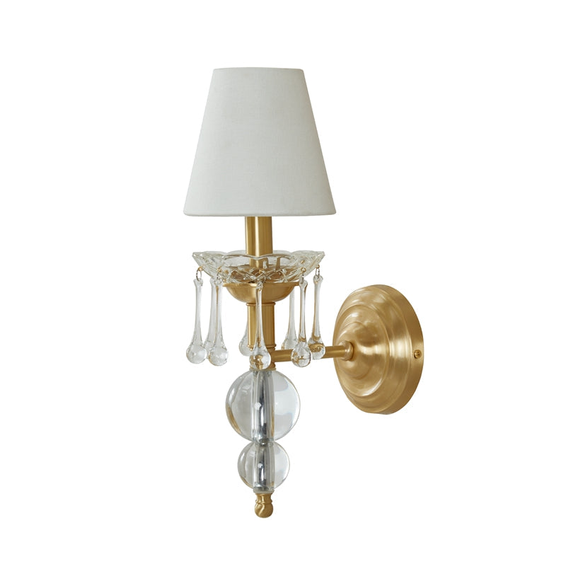 Qvistuvyh aplique de pared postmoderno de lujo con tela y cristal