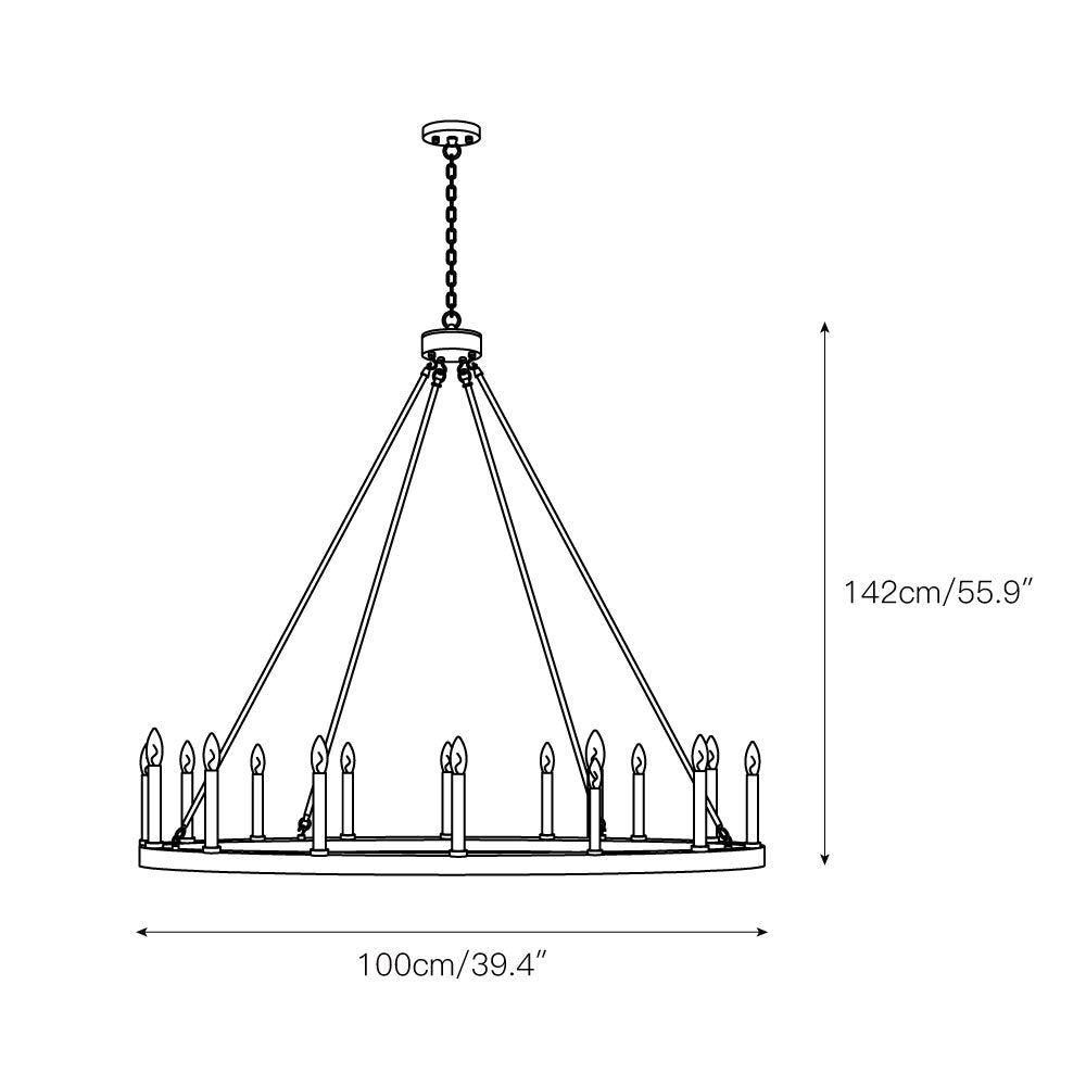 Mjolkuvyo lámpara de araña moderna minimalista de metal