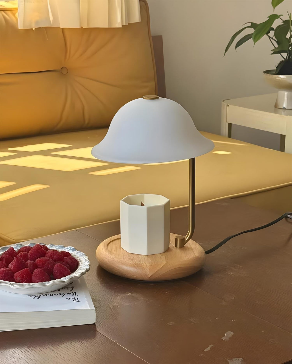 Rivanina Calentador de velas con luz