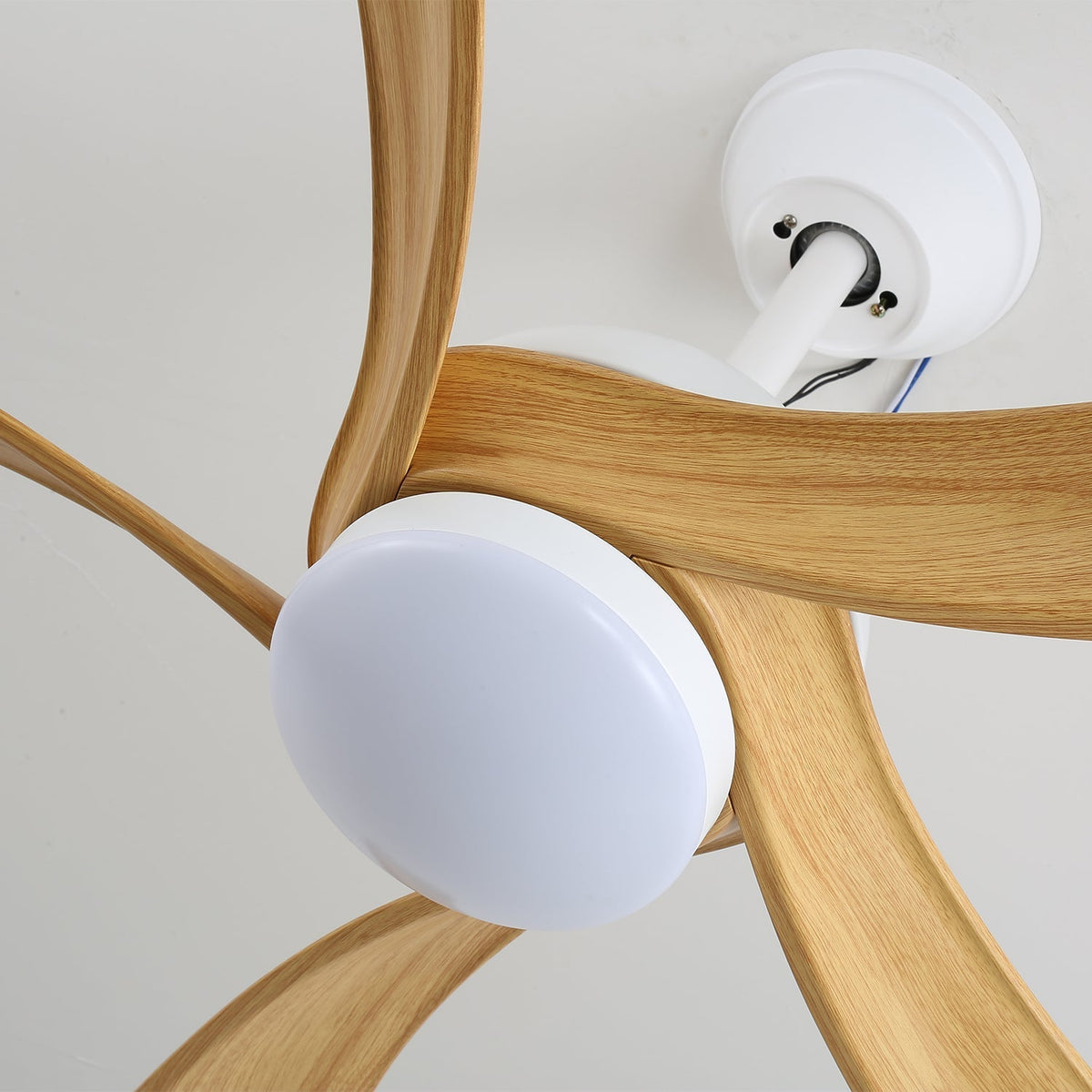 Sylven ventilador de techo con luz moderno de madera