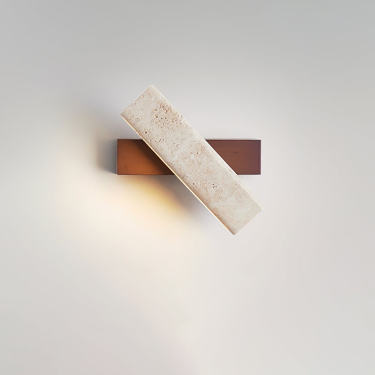 Esorora aplique de pared rectangular de travertino