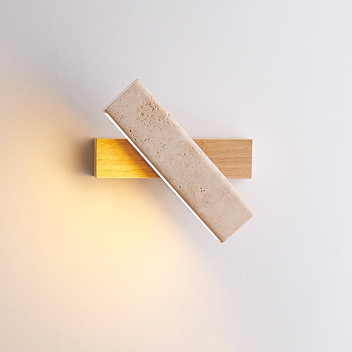 Esorora aplique de pared rectangular de travertino