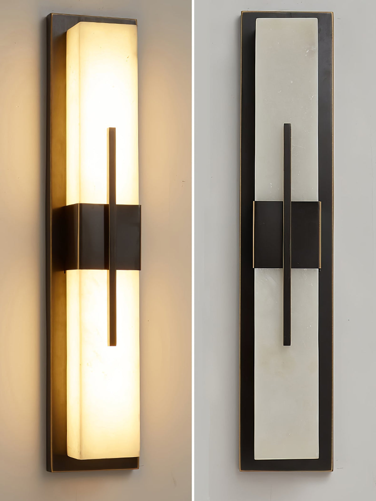 Vellmure aplique de pared gemelo en alabastro