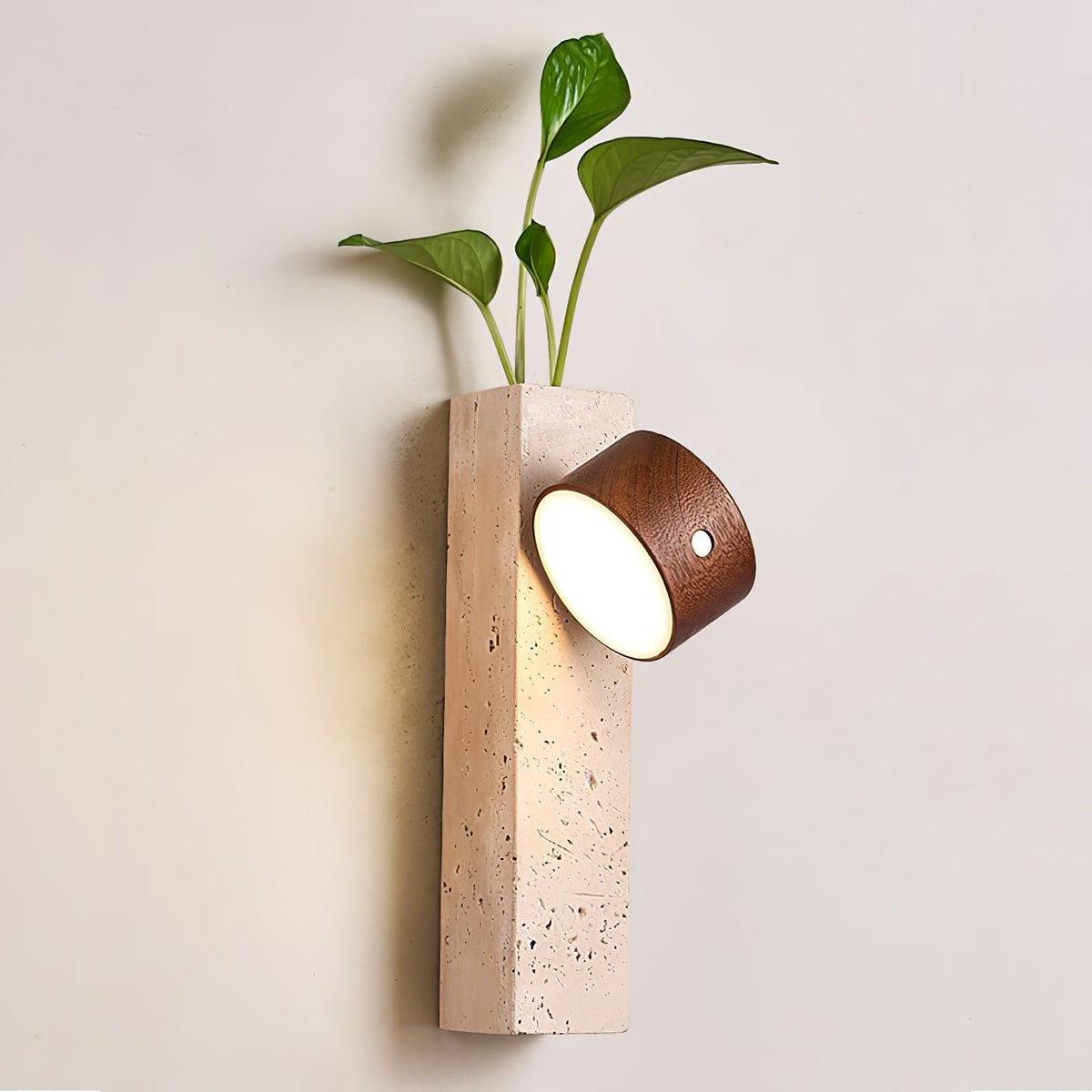 Dalvor aplique de pared rectangular en travertino