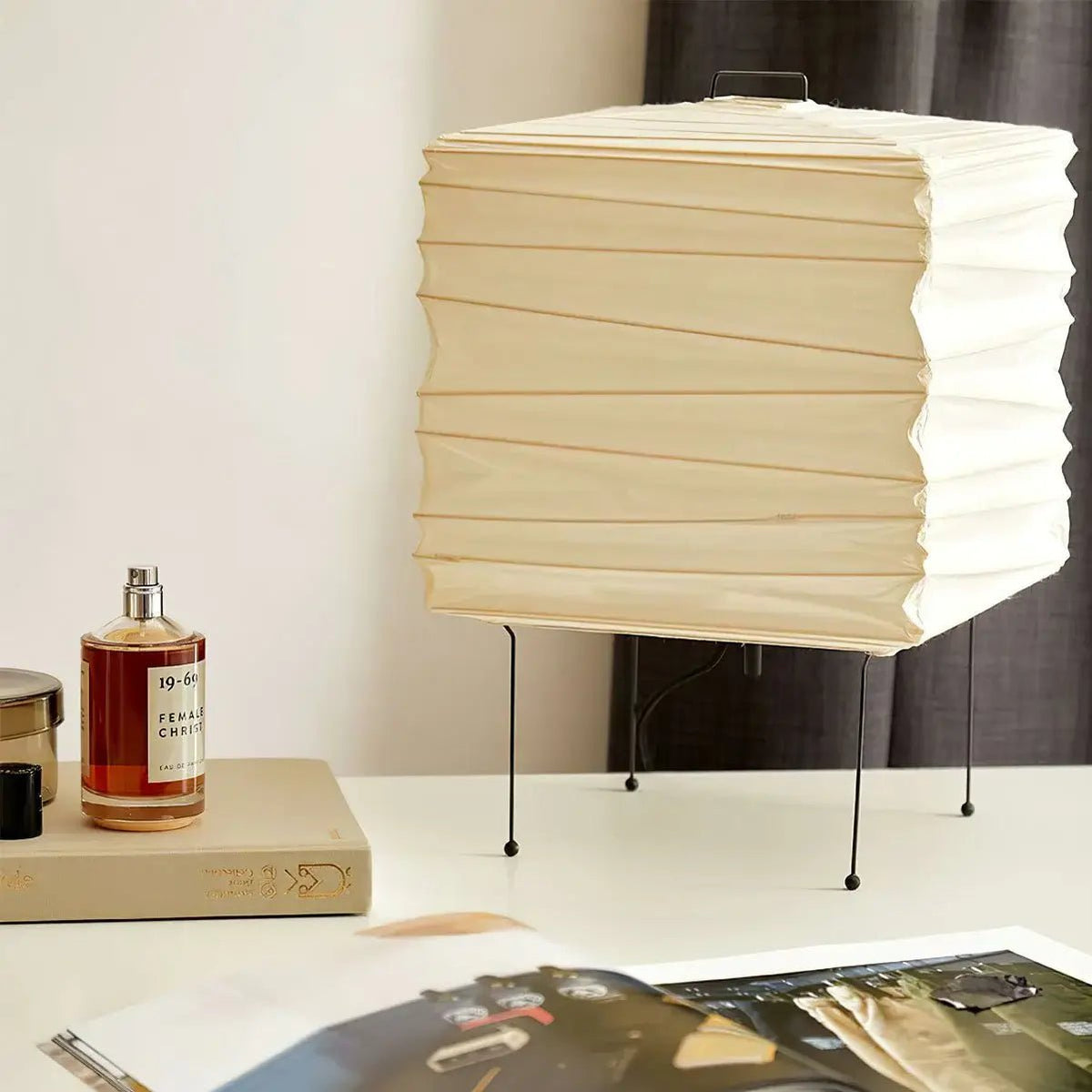 Mith lámpara de mesa de papel oriental