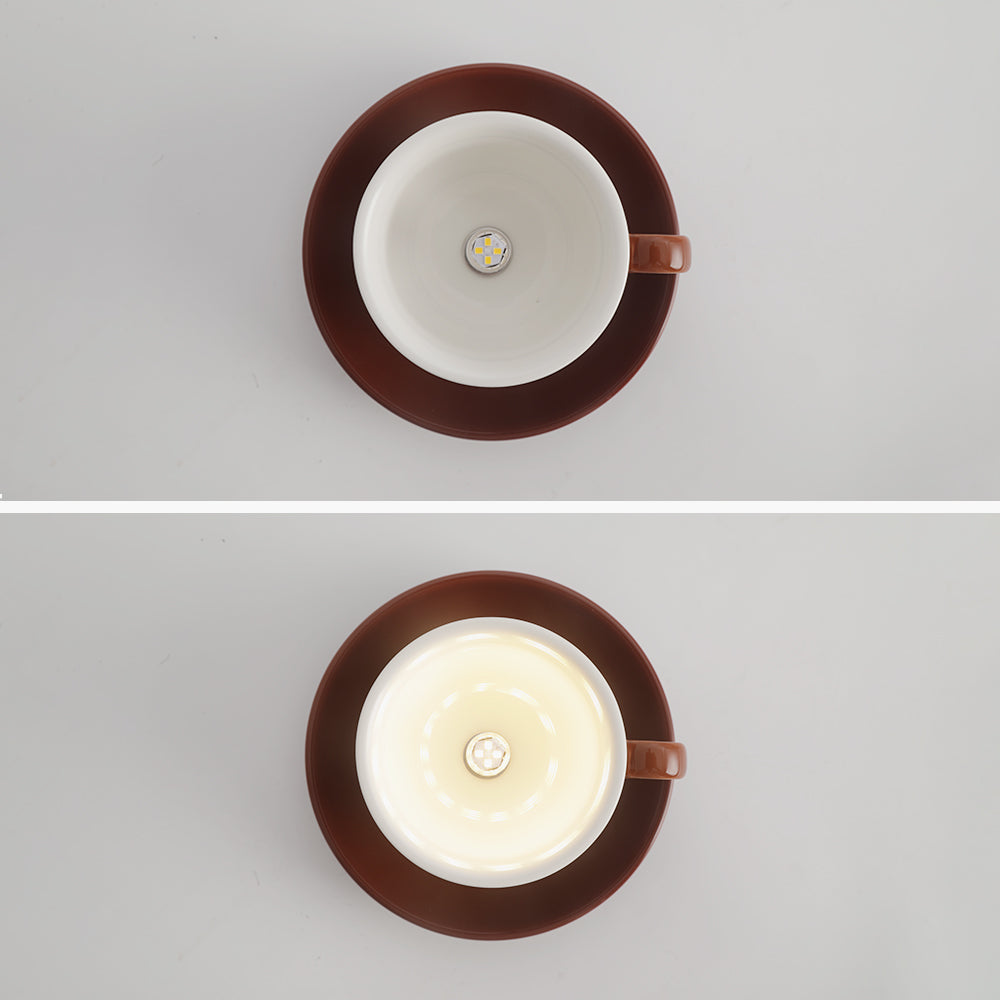 Valentina Lámpara de Techo Modern Coffee Cups Ceramic Flush Azul/Rosa/Amarillo