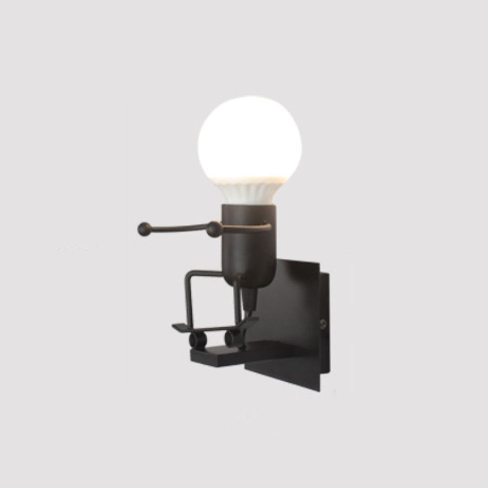 Luxo Lindo Metal LED Aplique de Pared Negro/Blanco