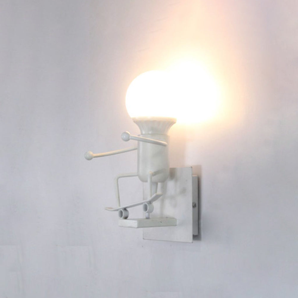 Luxo Lindo Metal LED Aplique de Pared Negro/Blanco