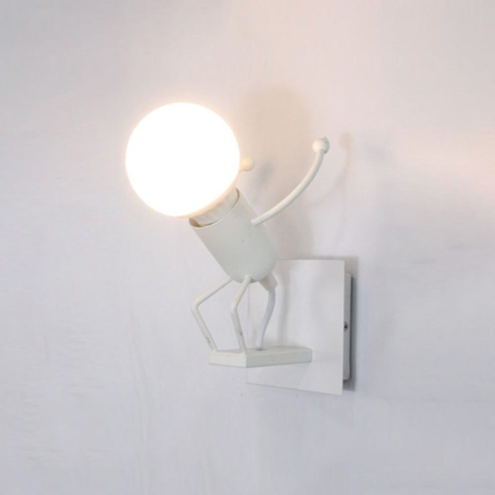 Luxo Lindo Metal LED Aplique de Pared Negro/Blanco