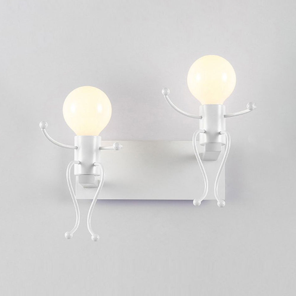 Luxo Lindo Metal LED Aplique de Pared Negro/Blanco