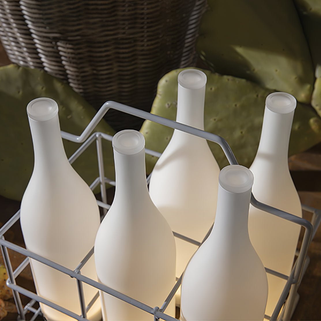 Vino lámpara de mesa con batería integrada