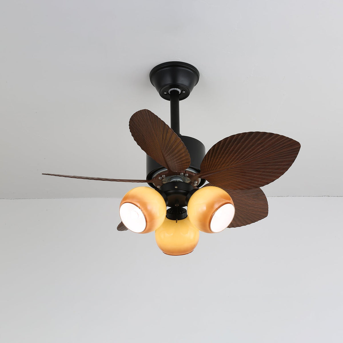Celenina ventilador de techo con luz de vidrio tropical