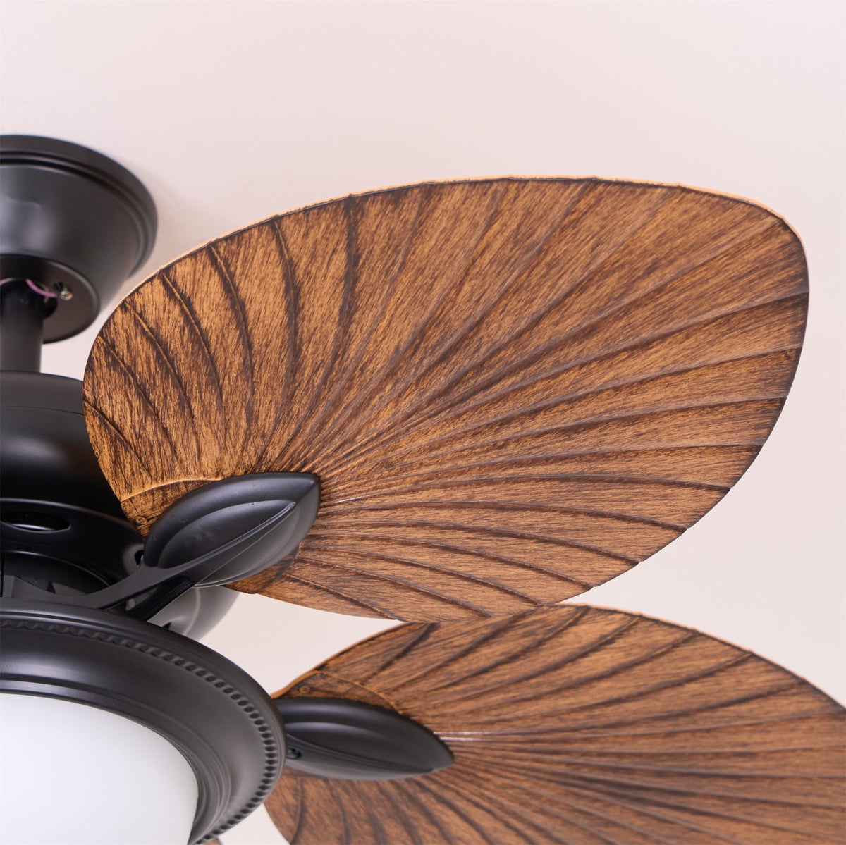 Virel ventilador de techo con luz de madera tropical
