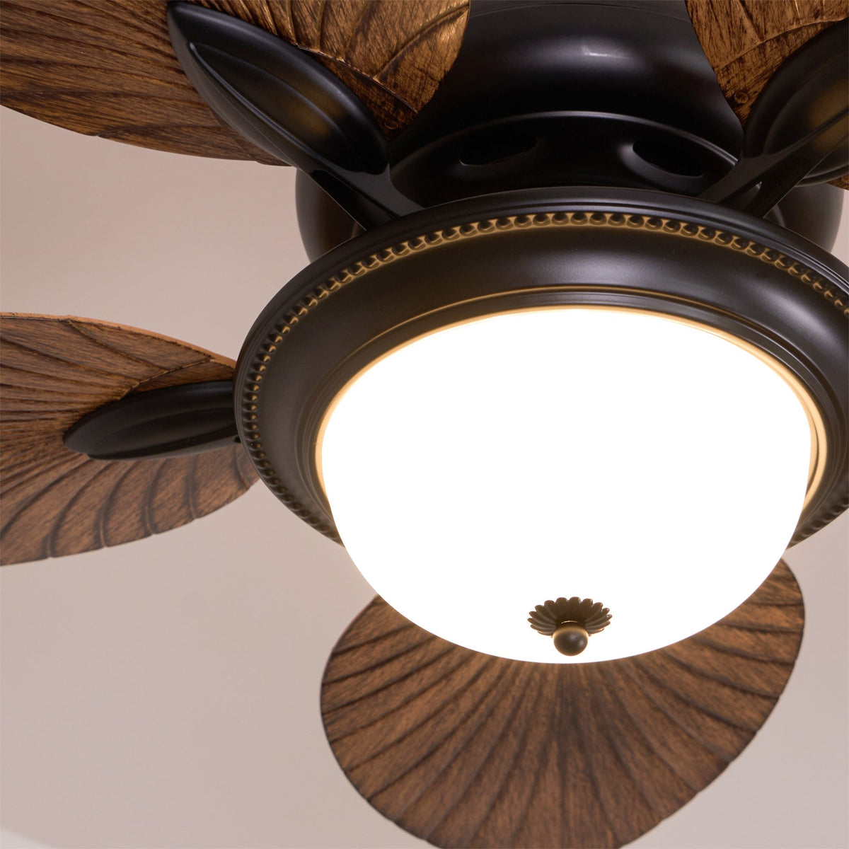 Virel ventilador de techo con luz de madera tropical