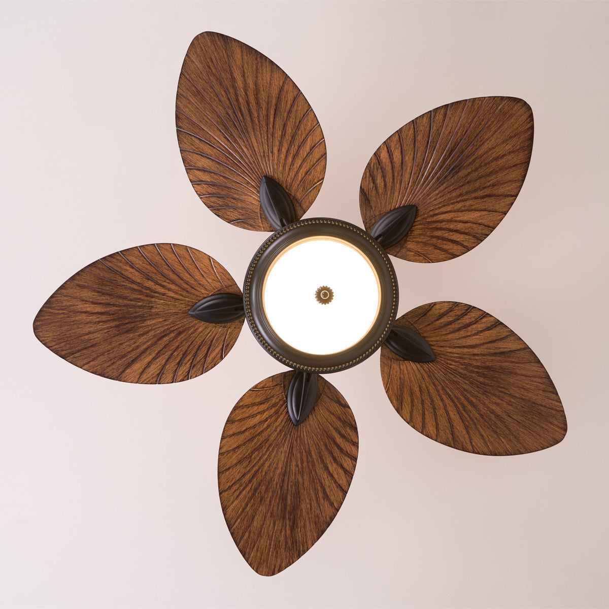 Virel ventilador de techo con luz de madera tropical