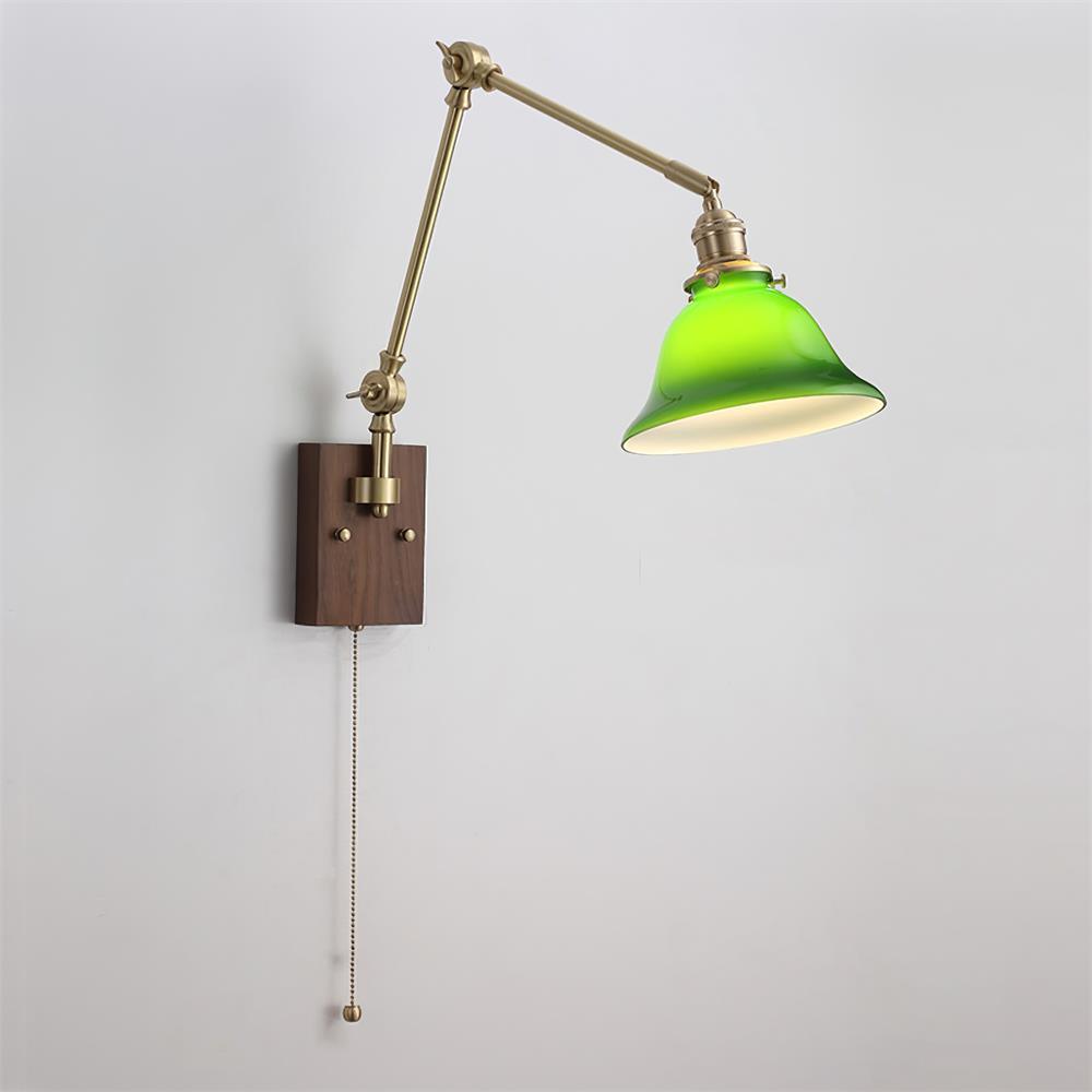 Velra aplique de pared de madera de nogal con brazo ajustable