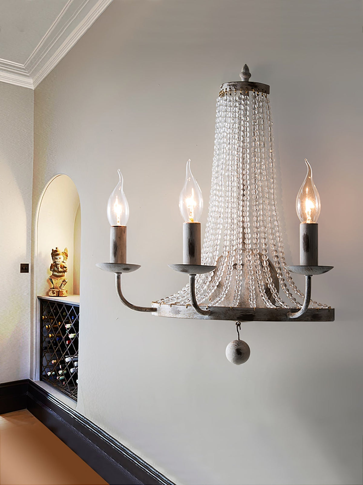Arvela aplique de pared vintage industrial de cristal