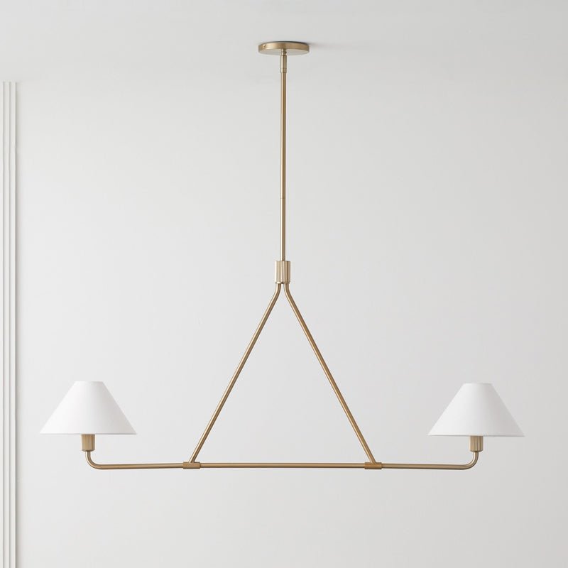Vase lámpara de araña con pantalla cónica minimalista