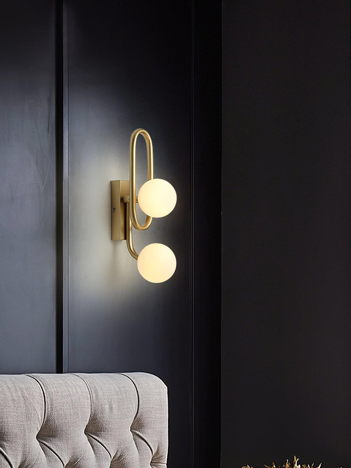 Alphaia aplique de pared moderno minimalista de vidrio