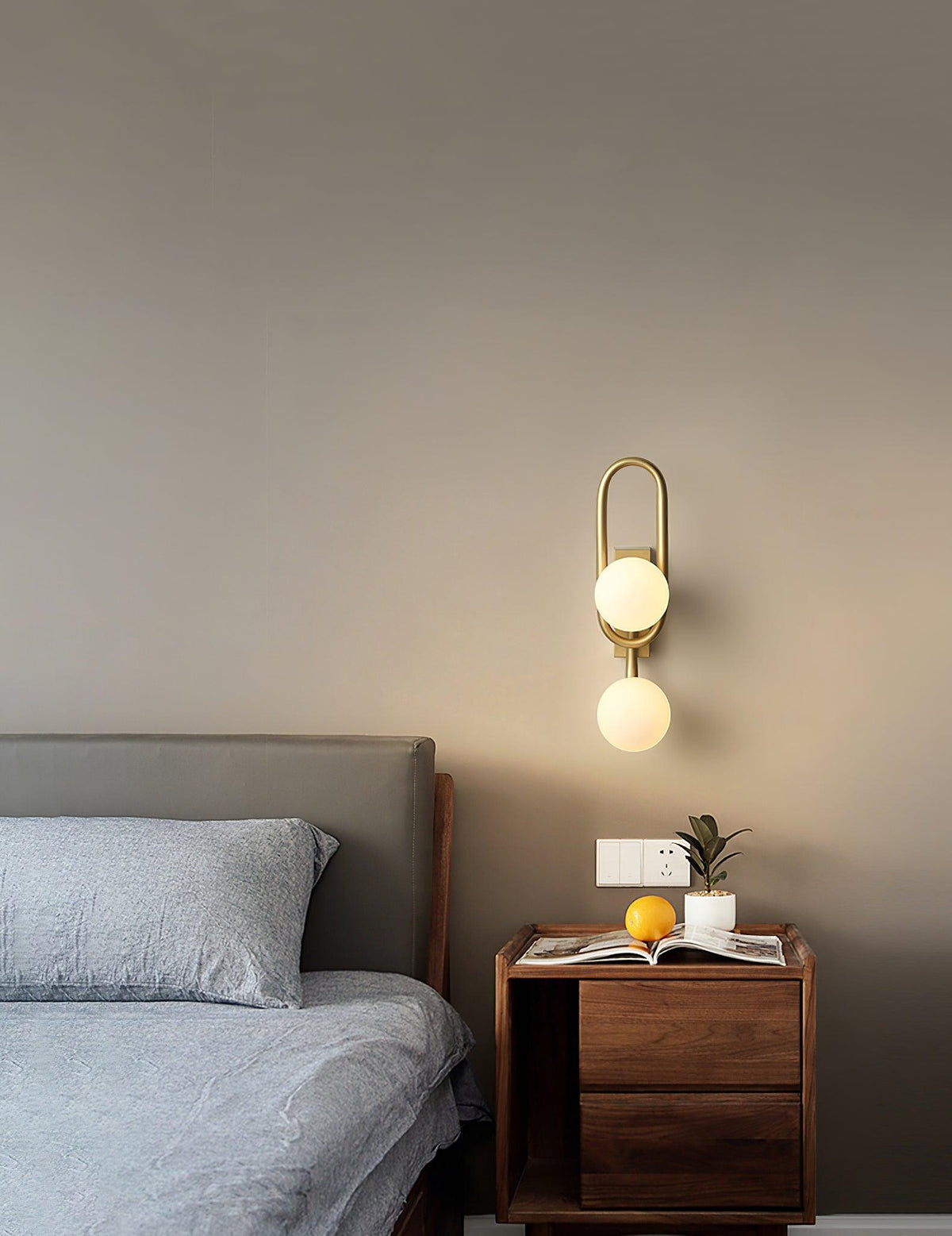 Alphaia aplique de pared moderno minimalista de vidrio