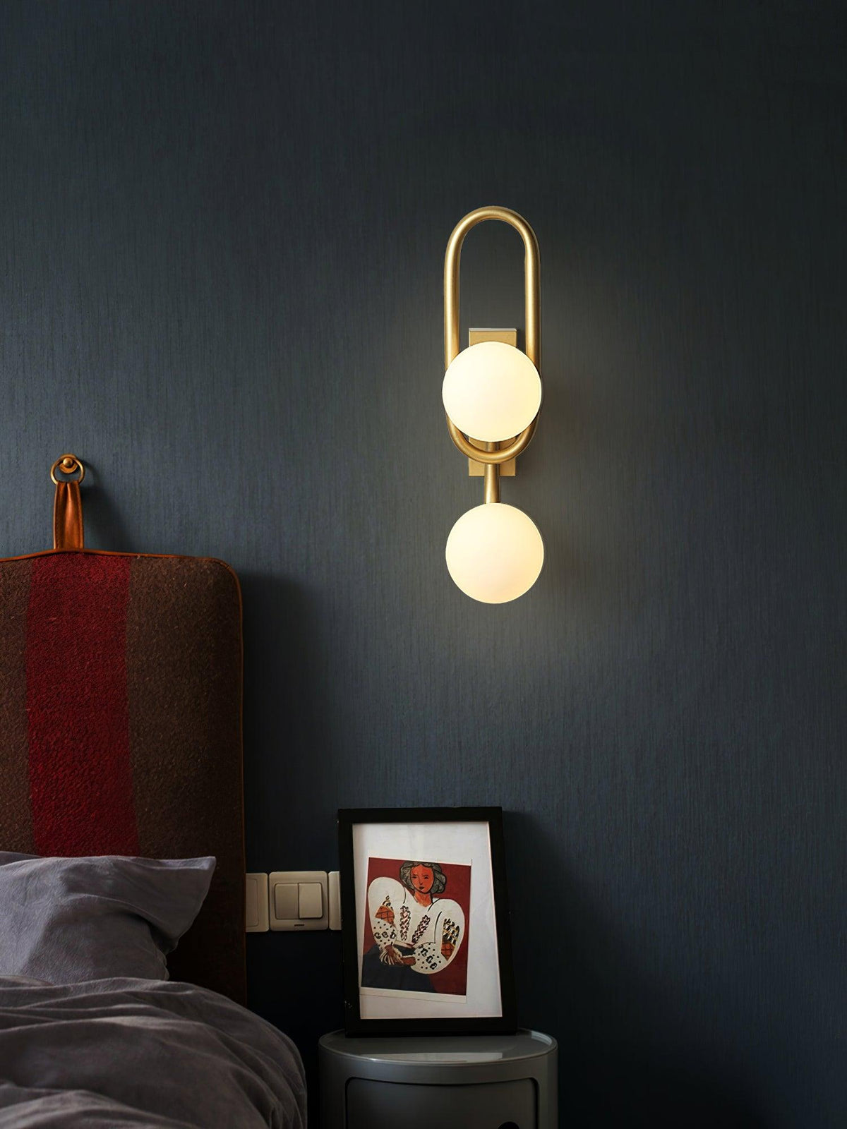 Alphaia aplique de pared moderno minimalista de vidrio