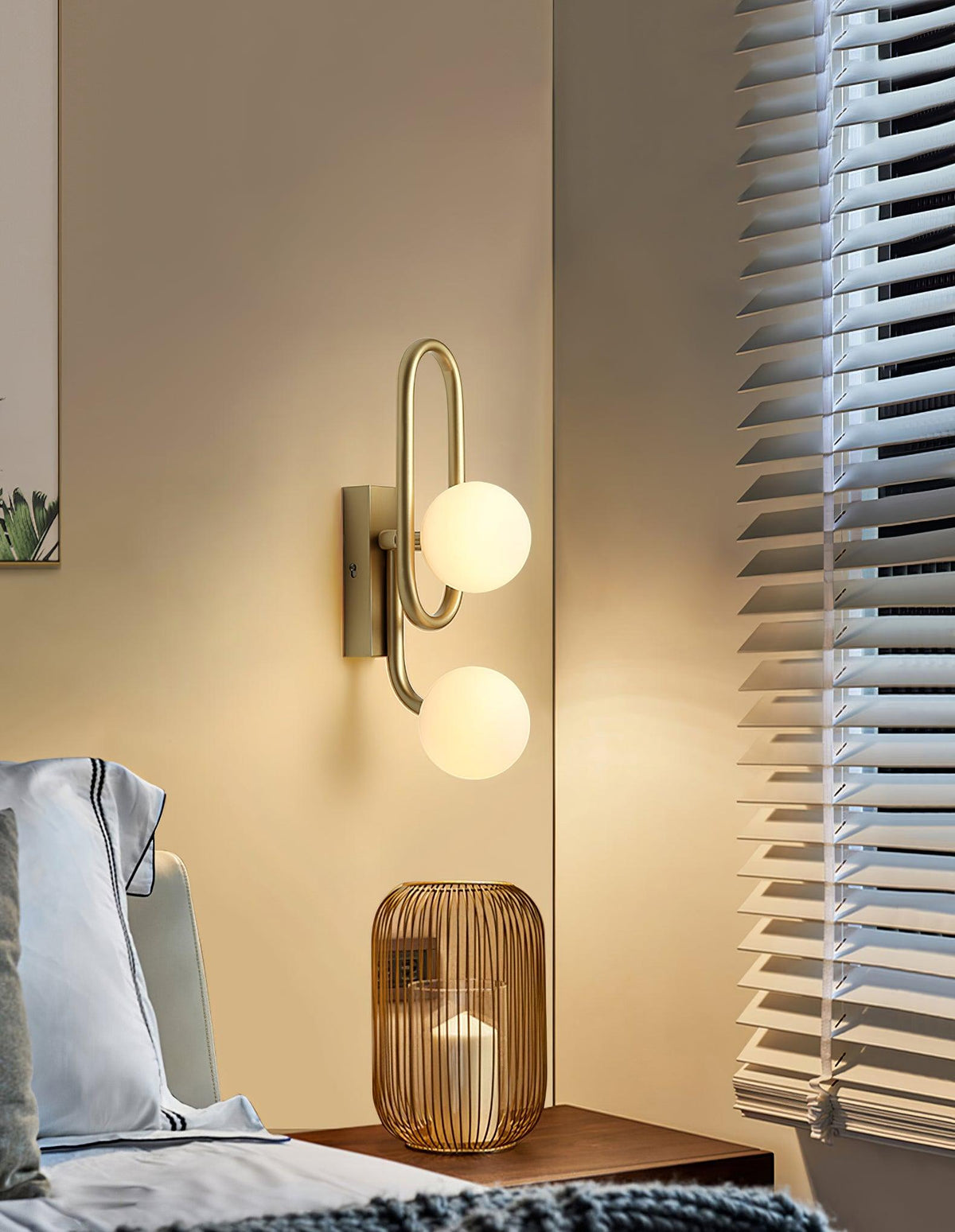 Alphaia aplique de pared moderno minimalista de vidrio