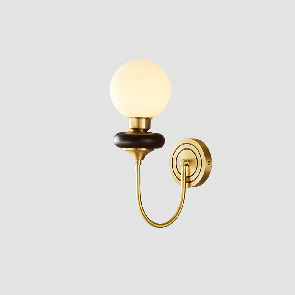 Elvalora aplique de pared Premium nogal vidrio nórdico Art
