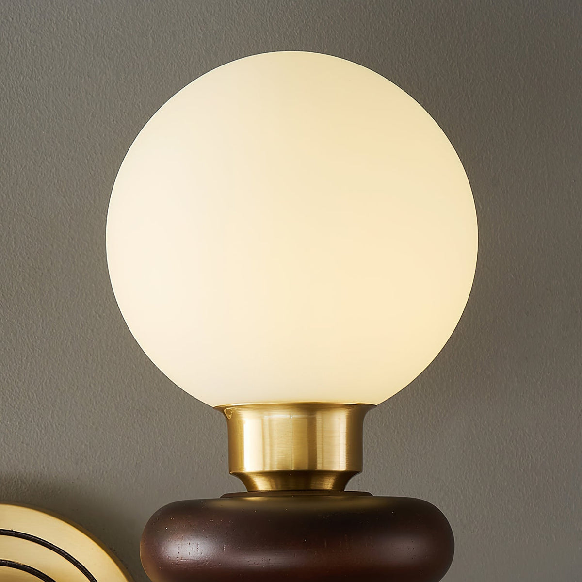 Elvalora aplique de pared Premium nogal vidrio nórdico Art